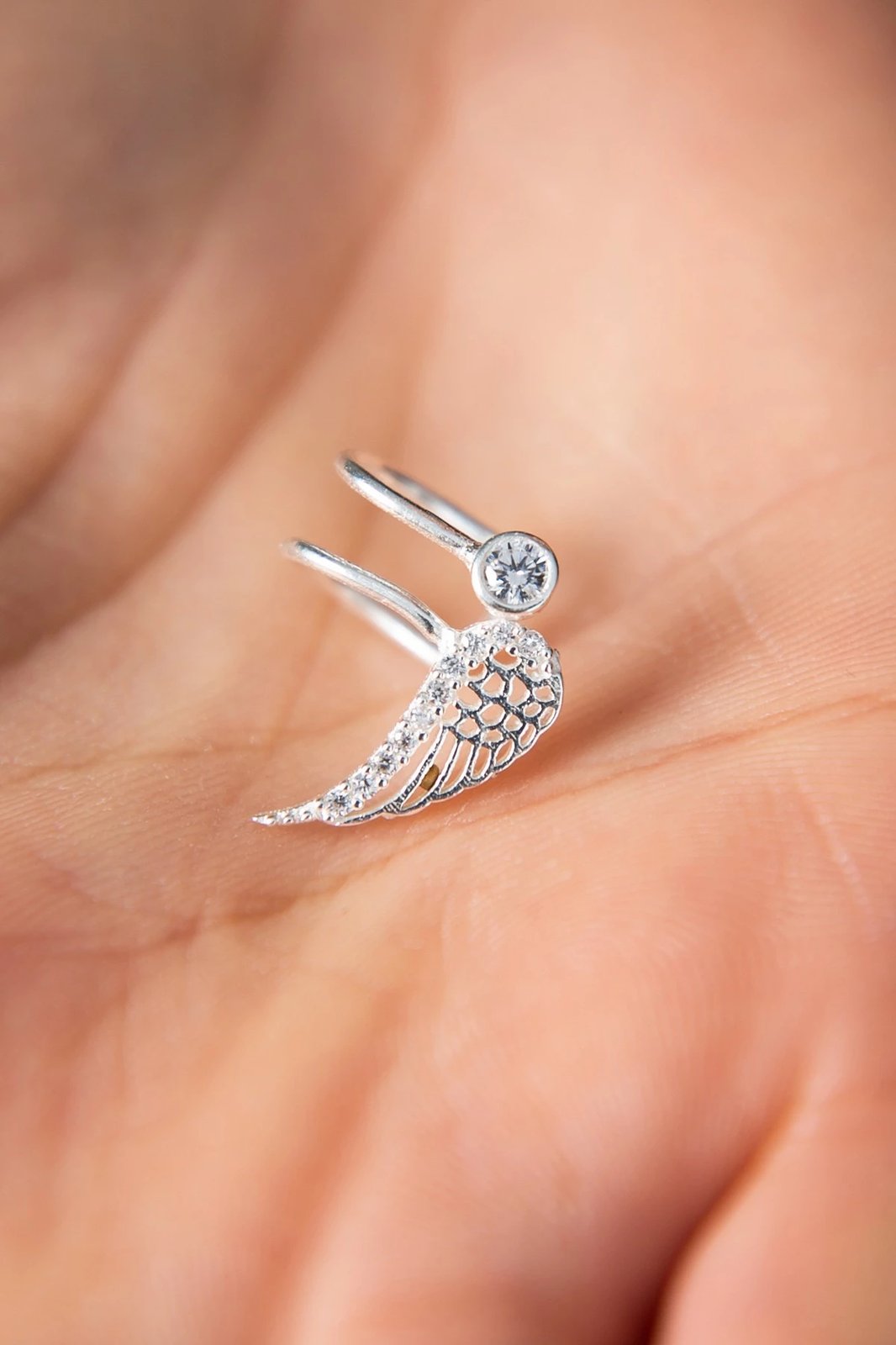 Vathë për kërthizë veshi, argjend i pastër, Elika Silver, FA182637