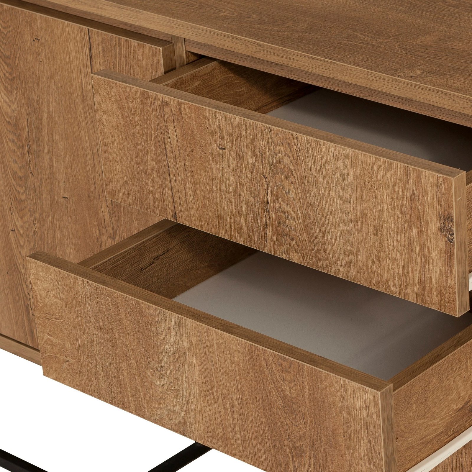 Set mobiljesh për dhomë dite Skye Decor, Laxus Takım 7, ngjyrë arrë dhe e zezë