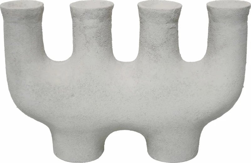 Mbajtës qirinjsh DANEET, alumin, i bardhë, 31x9x20cm