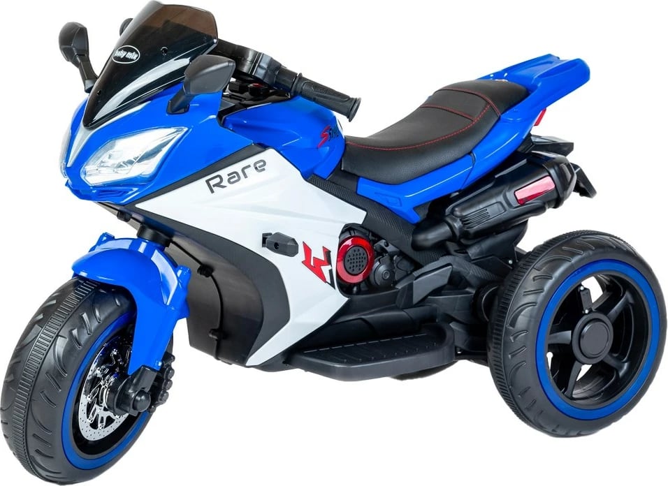Motoçikletë elektrike për fëmijë, Baby Mix Rare, 6V 7Ah, 2x motor 380, 3 rrota, blu