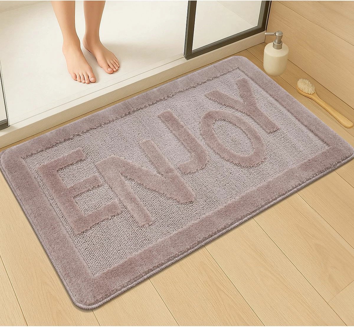 Tapet për banjo, ngjyrë mink, Mijölnir Enjoy, 60x100cm