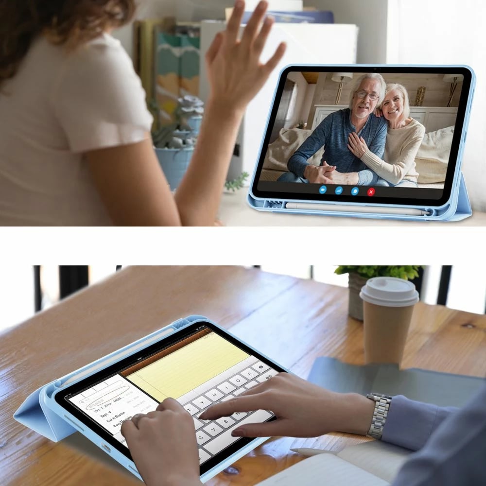 Mbështjellës Tech-Protect SC Pen për iPad 10.9" (2022), silikon, kaltër e çelët