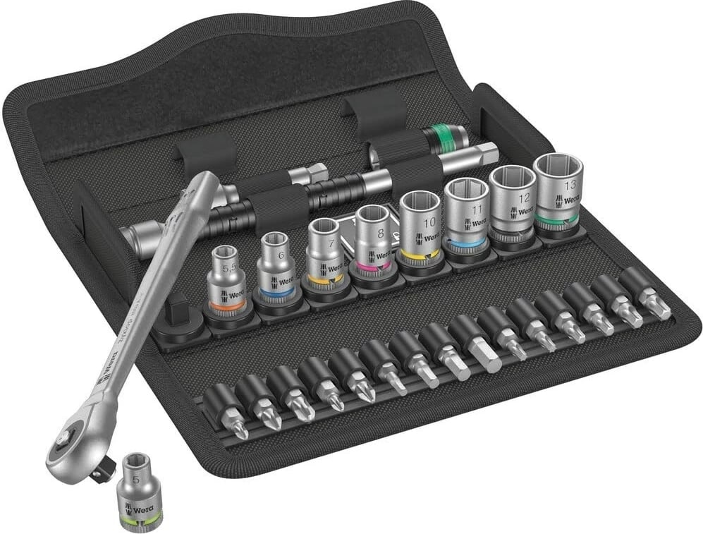 Set çelësa Wera 8100 SA 7, 2 doreza, i zi