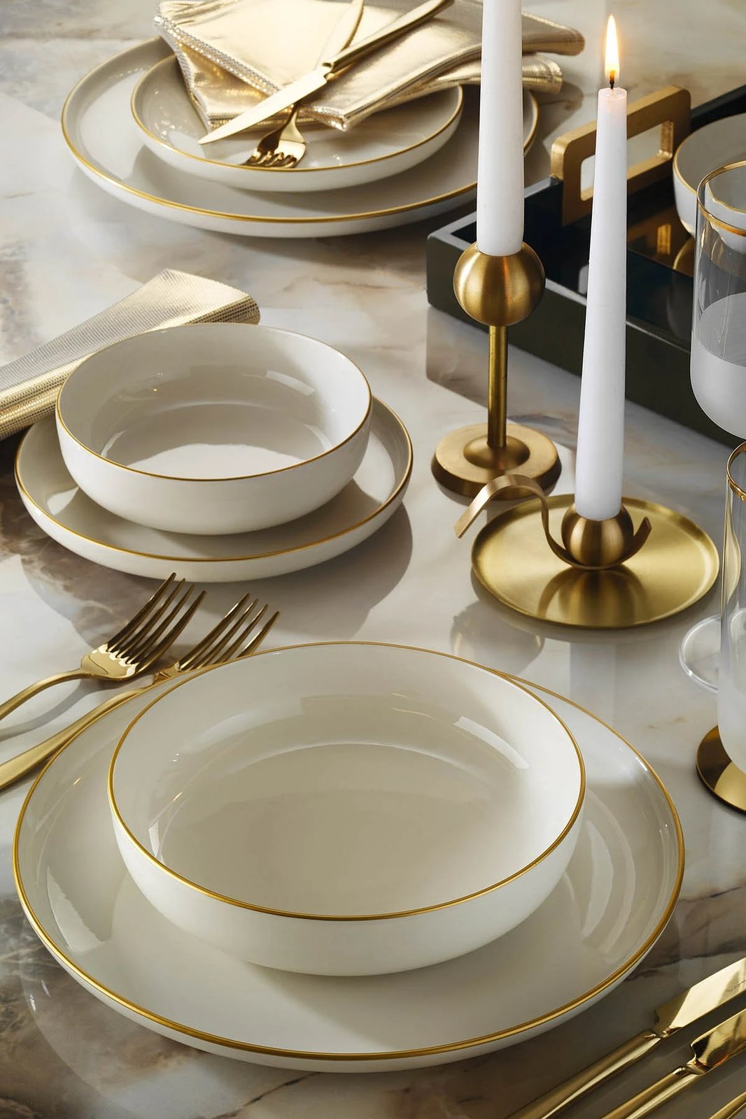 Set enësh për drekë, porcelan, shumëngjyrësh, 16 copë, MOD16YSA45R520