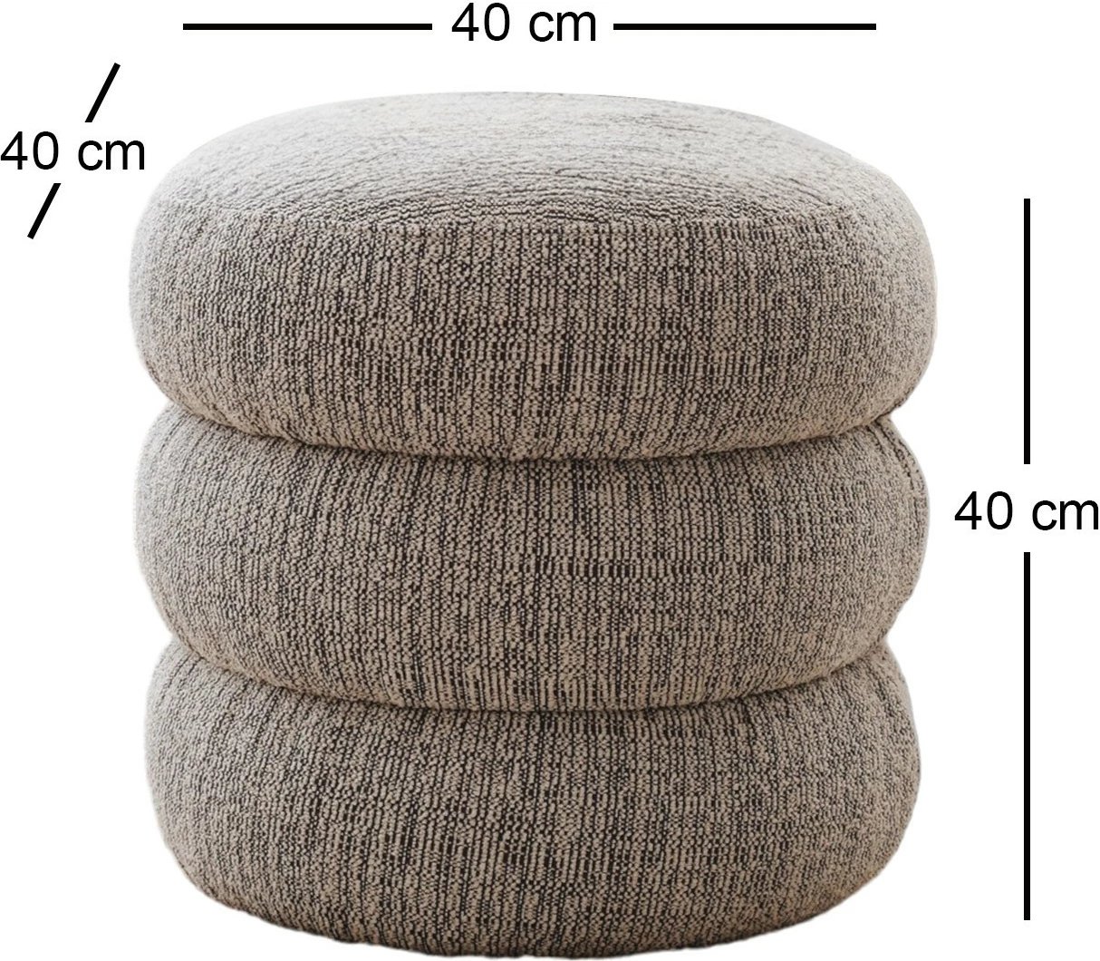 Puf Atelier del Sofa, Boum, ngjyrë gri