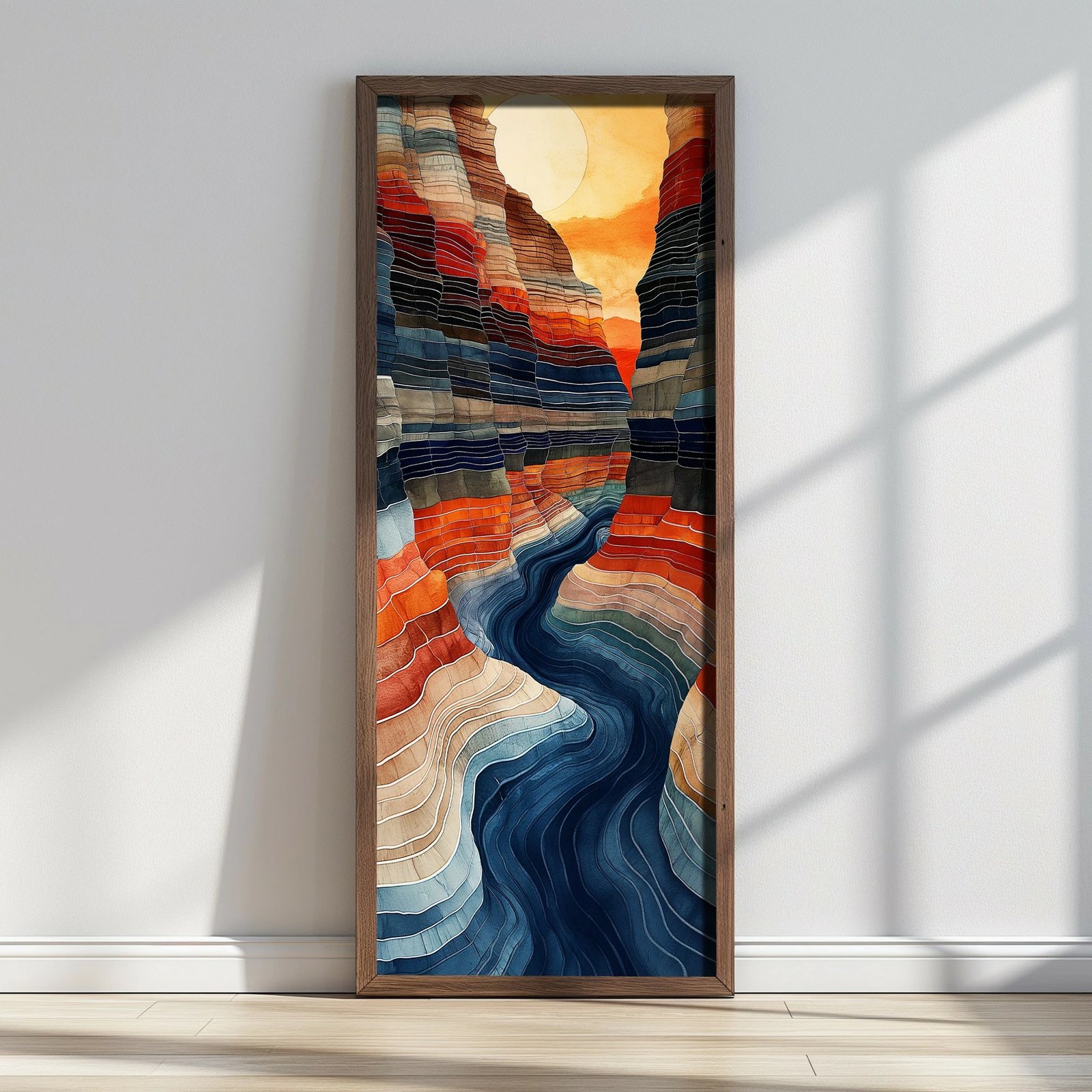 Pikturë dekorative me kornizë MDF, shumëngjyrëshe, Wallity, LONG013-S/120-40