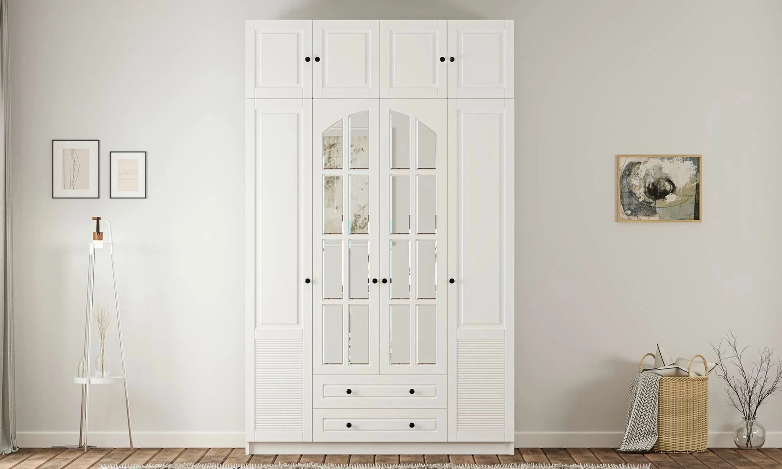 Dollap Skye Decor, Rb-185-17, ngjyrë e bardhë mat