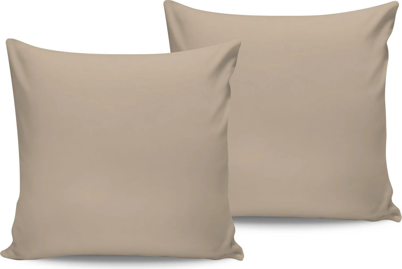 Set jastëkësh sateni (2 copë), ngjyrë bezhë, L'essentiel