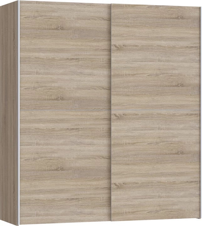 Dollap Noez 2 dyer me rafte, melaminë sonoma, 170.5x61x190.5cm