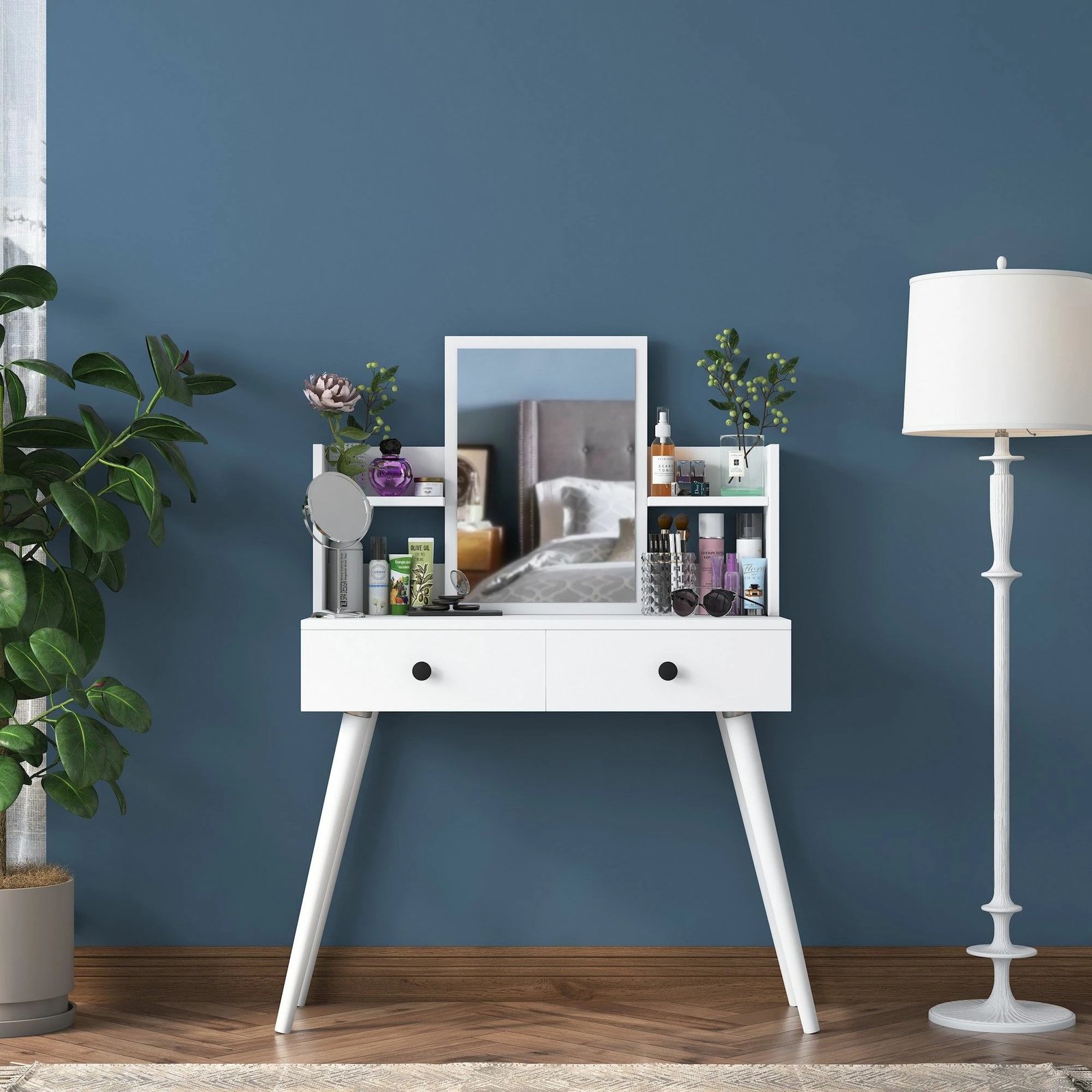 Tavolinë grimi Hanah Home, BJ102 - 2232, e bardhë