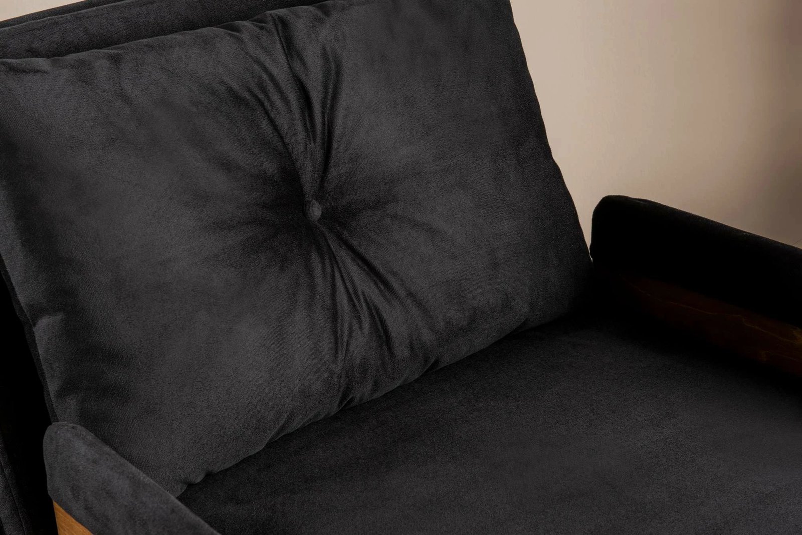 Krevat-karrige një vendës, Atelier del Sofa, Cosmo Single, e zezë