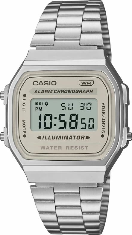 Orë dore për meshkuj CASIO, vintage, argjend
