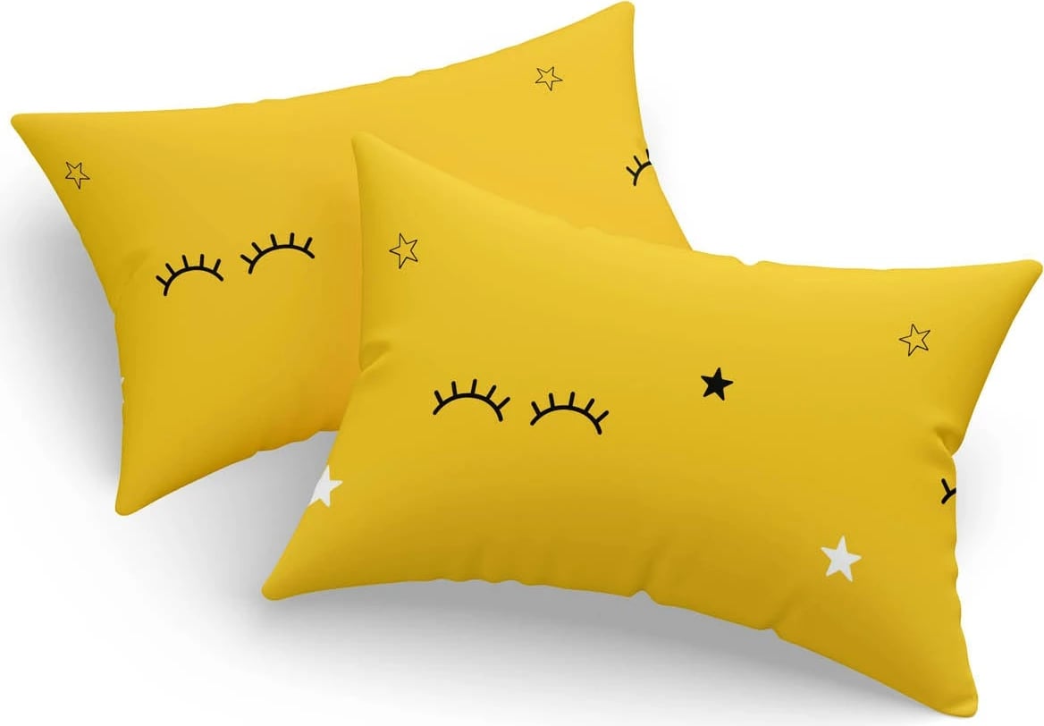 Set jastëkësh (2 copë), L'essentiel, Dide, ngjyrë e verdhë