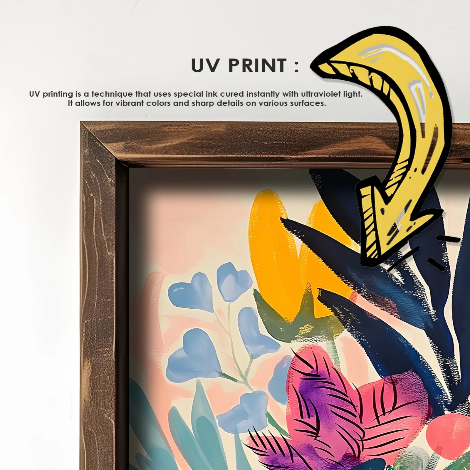 Pikturë dekorative me kornizë MDF, Wallity, GE219-L