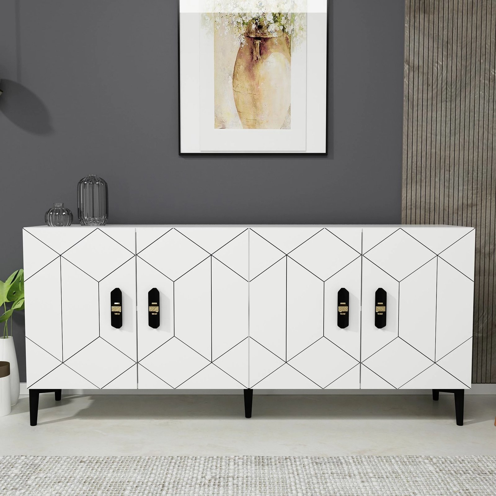 Konsol Skye Decor, Cross KB150, e bardhë