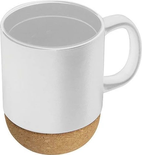 Filxhan qeramike MACMA 350ml me bazë tapë, Bardhë