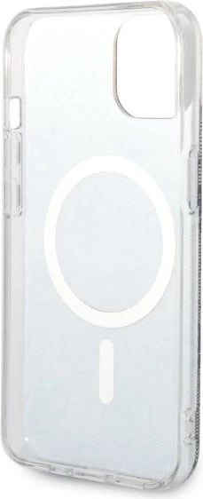 Set mbështjellës Guess GUBPP14SH4EACSB me karikues wireless për iPhone 14, 6.1", 4G Print, MagSafe, blu