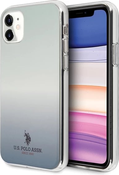 Mbështjellës U.S. Polo Assn. USHCN61TRDGLB për iPhone 11, Pattern Gradient, Kaltër