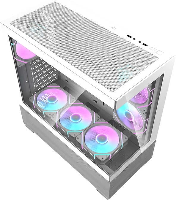 Kasë Darkflash DS900 AIR, Middle Tower, me 6 ventilatorë ARGB, e bardhë