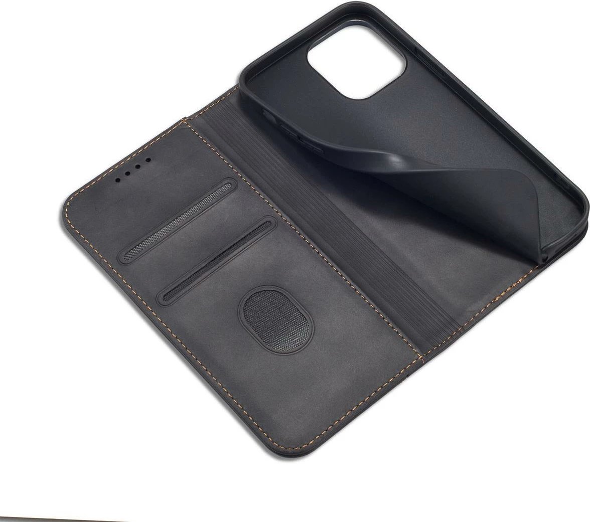 Mbështjellës Hurtel Magnet Fancy Case për iPhone 14, portofol, qëndrim, e zezë