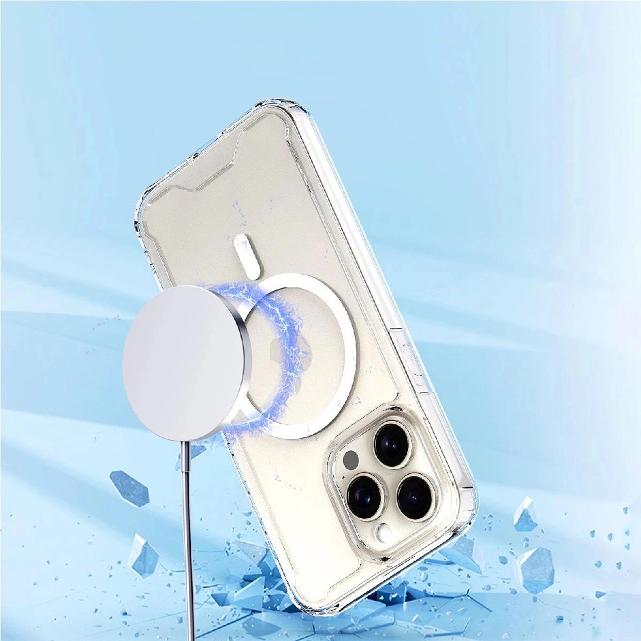 Mbështjellës Wozinsky Clear Corner Case MagSafe për Samsung Galaxy S25, Transparent