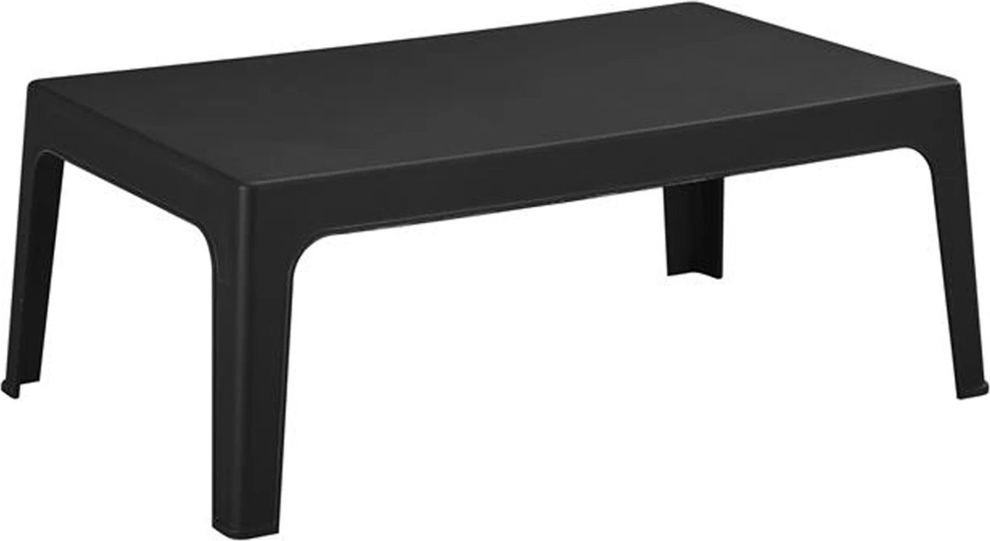 Tavolinë e ulët drejtkëndëshe, polipropilenë e zezë, SLEEK FH6367.02, 99x59.5x39.5cm