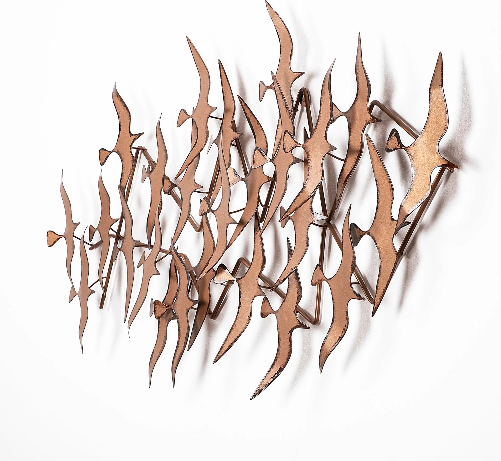 Aksesor dekorativ metalik për mur, Wallity, Martılar