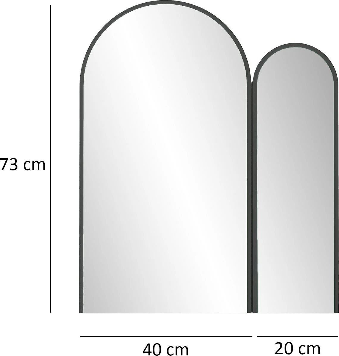 Pasqyrë dekorative Hanah Home, Classe, e zezë