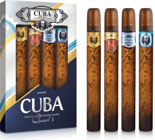 Eau de Toilette për meshkuj Cuba Original Quad Gold + Royal + Winner + Shadow 4x35ml