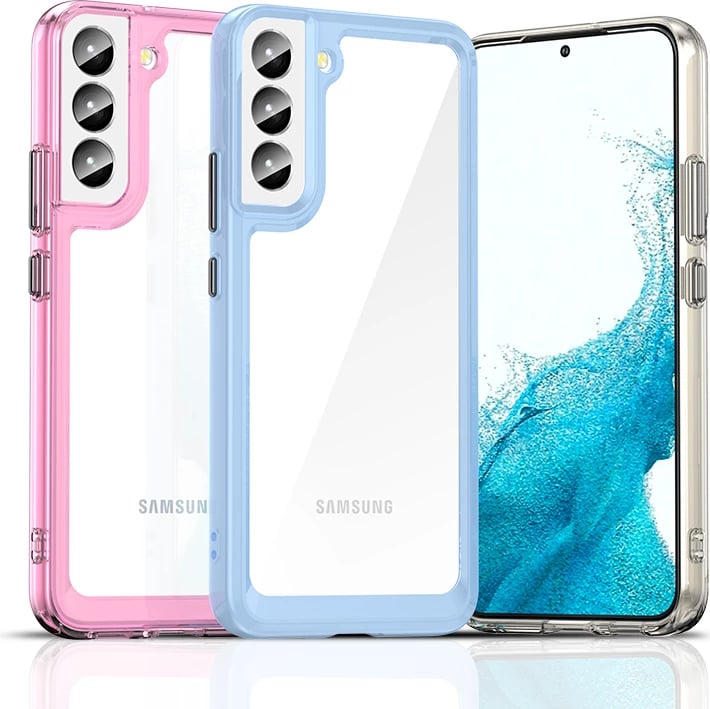 Mbështjellës Hurtel Outer Space Case për Samsung Galaxy S23+, kornizë xhel, kaltër