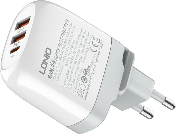 Karikues LDNIO A3511Q (Bardhë)