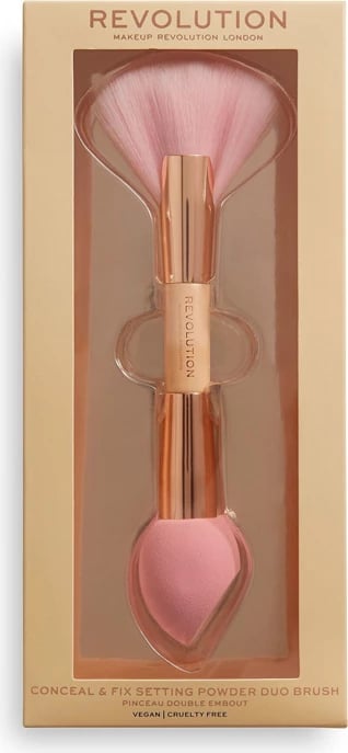 Revolution Conceal & Fix Setting Powder Duo Brush