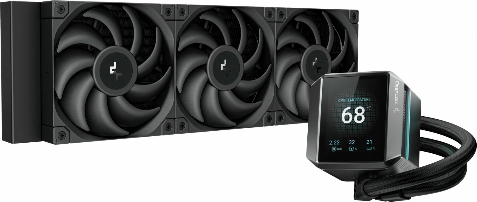 Ftohës uji DeepCool MYSTIQUE 360, 12 cm, i zi