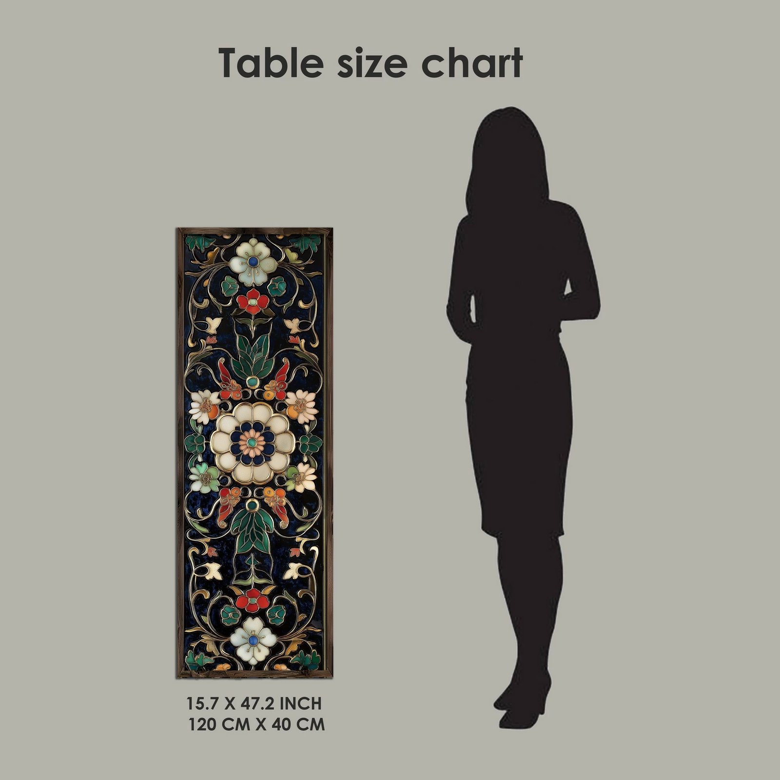 Pikturë dekorative me kornizë, MDF, shumëngjyrëshe, Wallity, EMR085, 40x120x3.5 cm