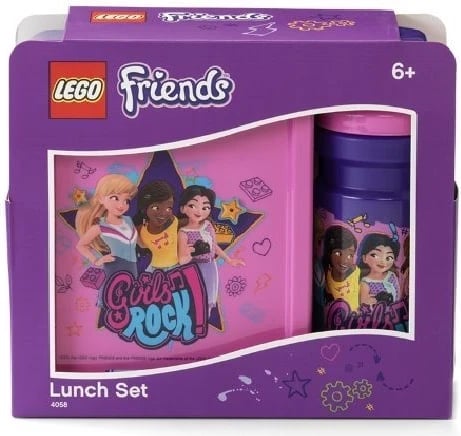 Seti i drekës për vajza LEGO, ngjyrë vjollcë