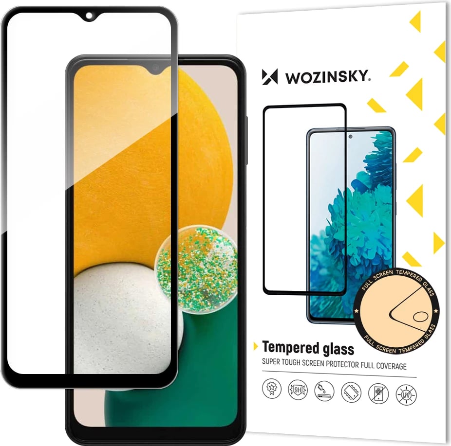 Xham i temperuar Wozinsky Super Tough Full Glue me kornizë, për Samsung Galaxy A13 / A23 / A23 5G / M13, Zi