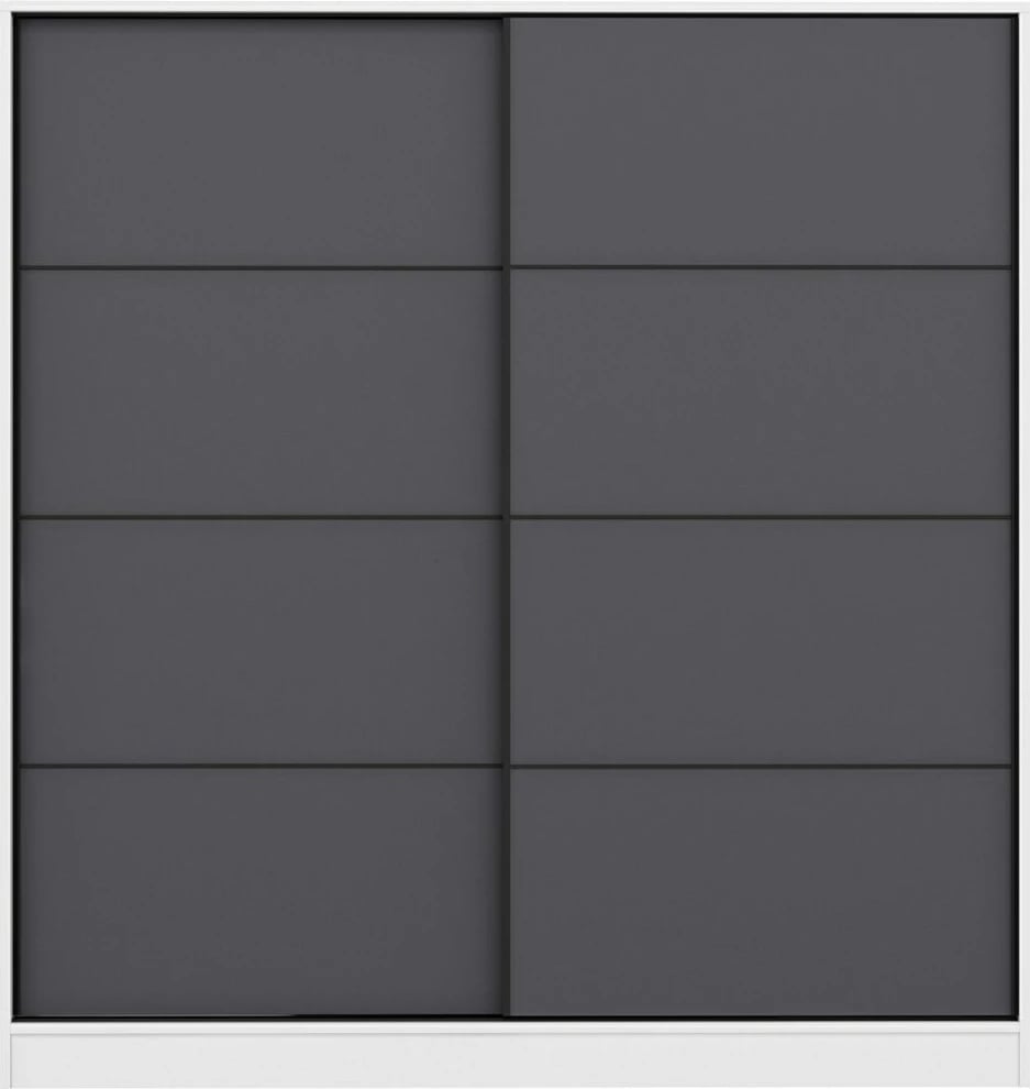 Dollap rrobash Skye Decor, ngjyrë e bardhë dhe antracit, Kale - 3963