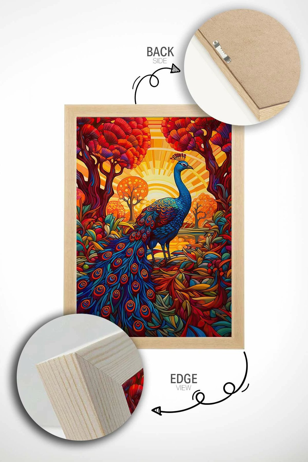 Pikturë dekorative me kornizë, Wallity, Mscartmdl10, shumëngjyrëshe, 33x48cm