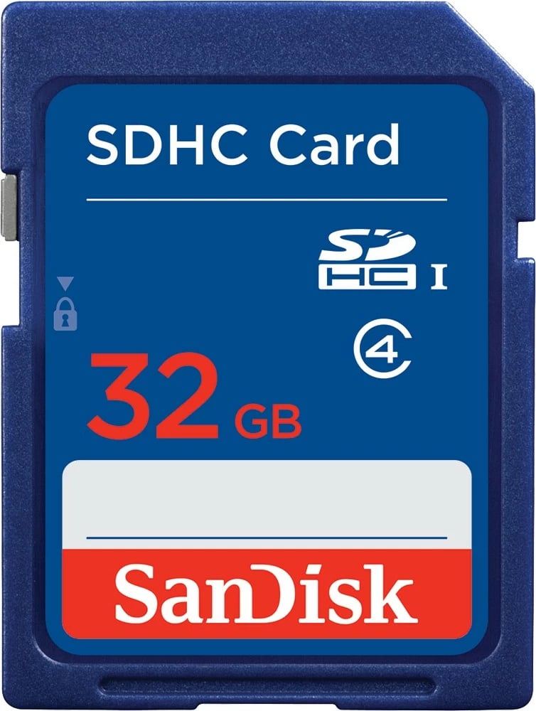 Kartelë SDHC Sandisk 32GB, klasa 4, kaltër