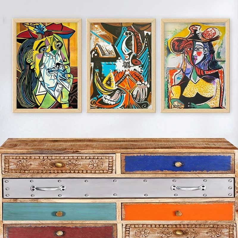 Pikturë dekorative me kornizë (3 copë), Wallity, 3NTC_UNPP09_3545