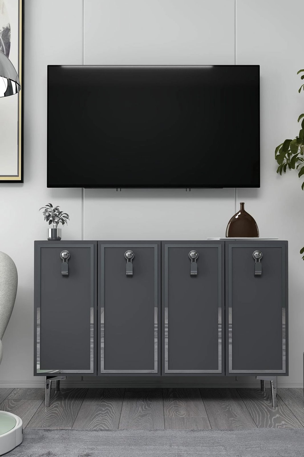 Konsol Skye Decor, anthracite, silver, 8186KM-64