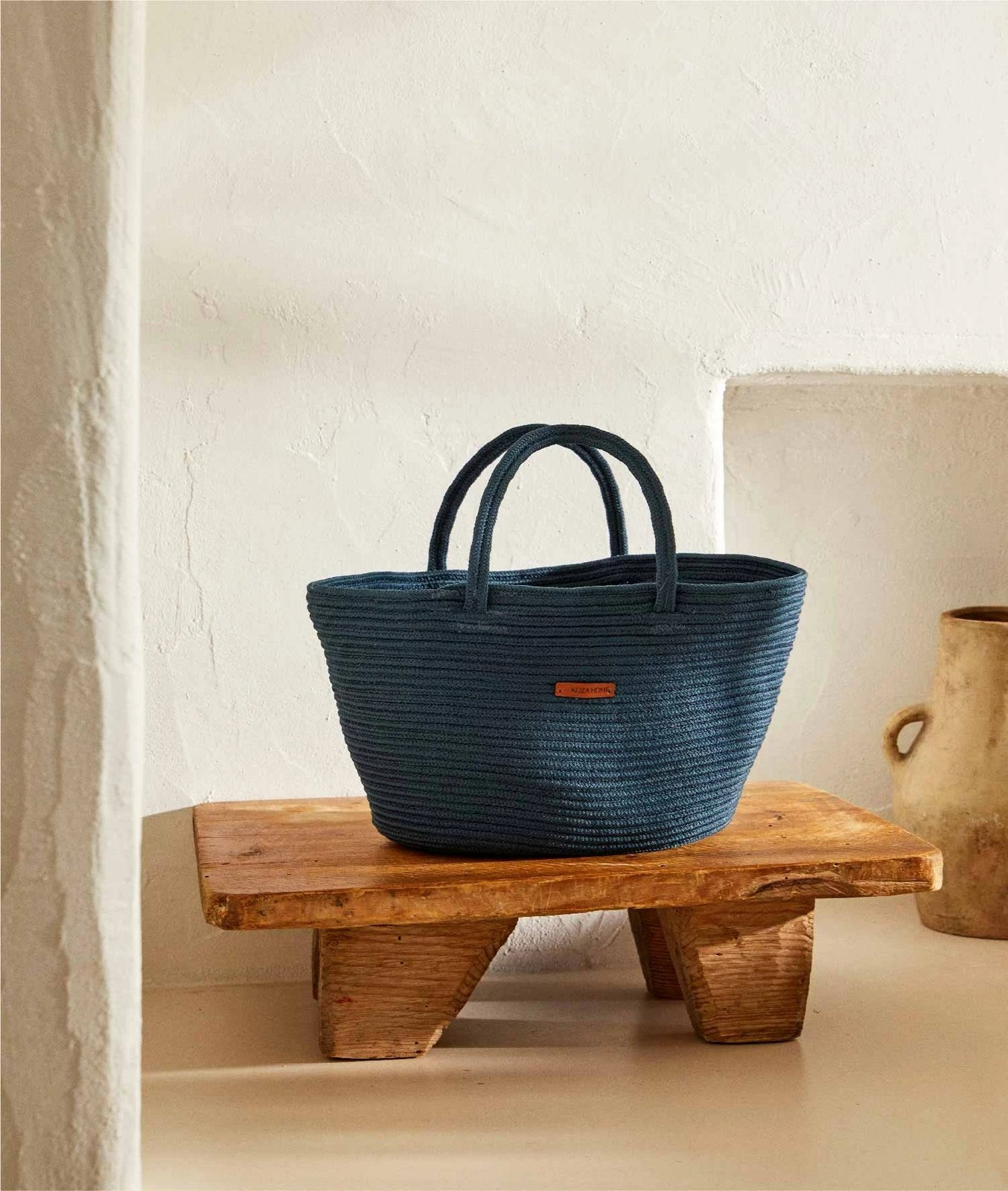 Çantë dekorative, ngjyrë blu e errët, Evila Originals, 30cm