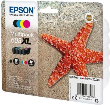 Kartush boje, Epson 603XL Multipack C13T03A64010, total 20.9 ml, black + cyan + magenta + yellow, multipak