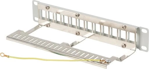 Patch panel Lanberg PPKS-9212-S, 12 porta, 1U, Keystone, 10 inç, Gri