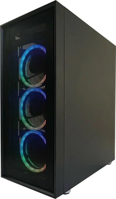 Kasë LC-Power Black_Wanderer_X Midi Tower, ATX/EATX/micro ATX/Mini-ITX, xham i temperuar, RGB, e zezë