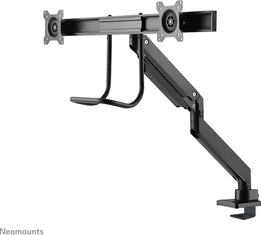 Krah monitori Neomounts NM-D775DXBLACK, për 2 ekrane, 32 inç, kapëse/gromet, i zi