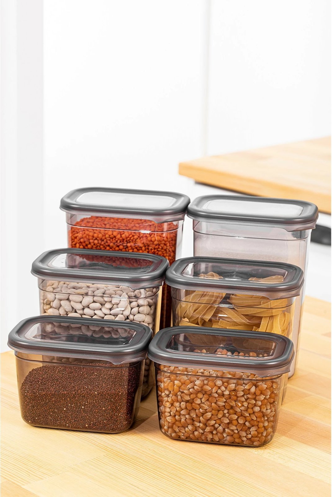 Set kuti për organizim (6 copë), ngjyrë antracit, BNMPEGYAR06-81115