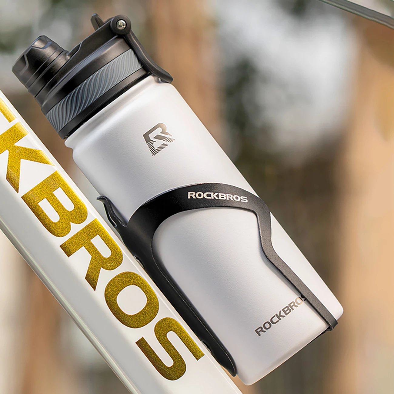 Shishe termo Rockbros 35210029005 për biçikletë, 550 ml, e bardhë