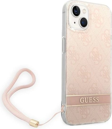 Mbështjellës Guess GUOHCP14MH4STP për iPhone 14 Plus 6.7", rozë me varëse Mbështjellës Guess GUOHCP14MH4STP për iPhone 14 Plus 6.7", rozë me varëse