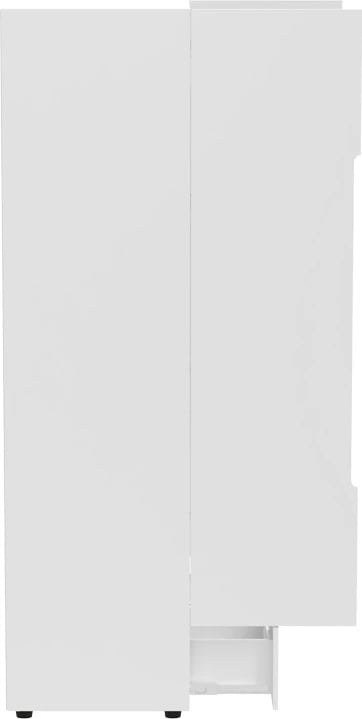 Dollap i dyfishtë Afina mdf, ngjyrë e bardhë me shkëlqim, 100x57x213cm